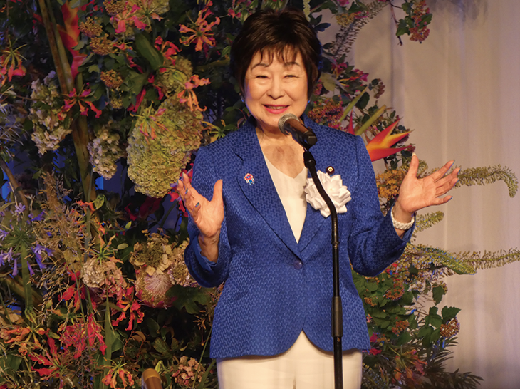 山東昭子日本ネイリスト協会名誉会長（参議院議員） 挨拶