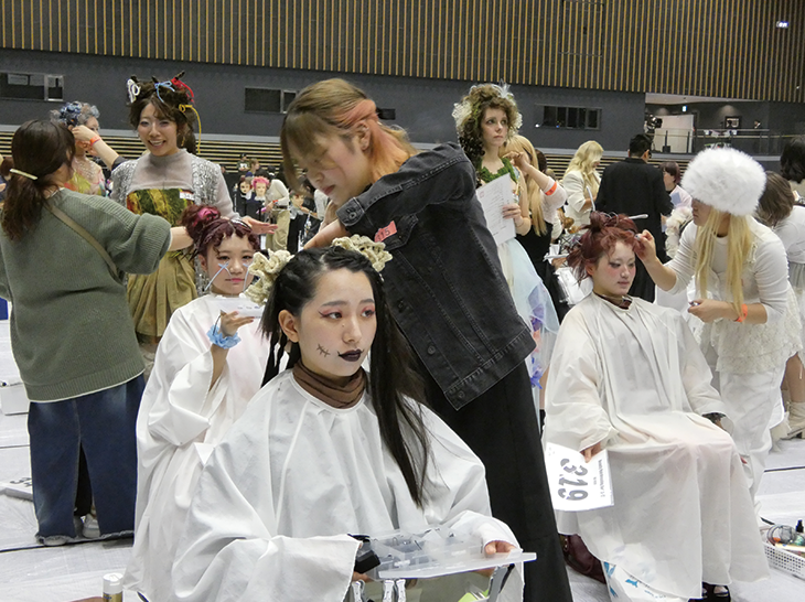 モデルカット部門 競技の様子