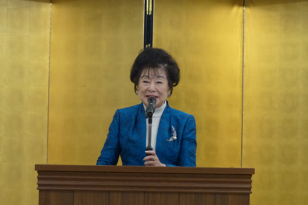 元参議院議長 一般財団法人滝川グループ奨学金財団 理事 山東昭子氏 挨拶
